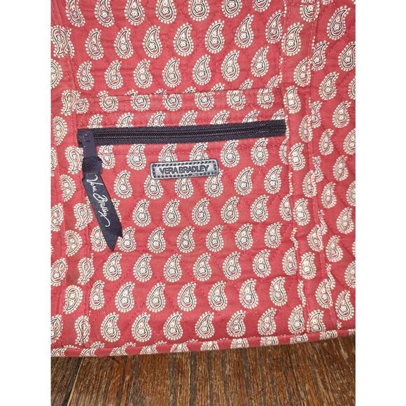 Vera Bradley Red White Blue Tote Bag Handbag  Retired Pattern Quilted Cotton - Picture 3 of 12